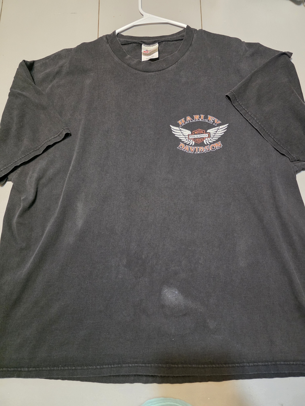 Hanes Black Short Sleeve Tee with Small Graphic